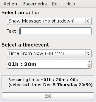 Show Message action