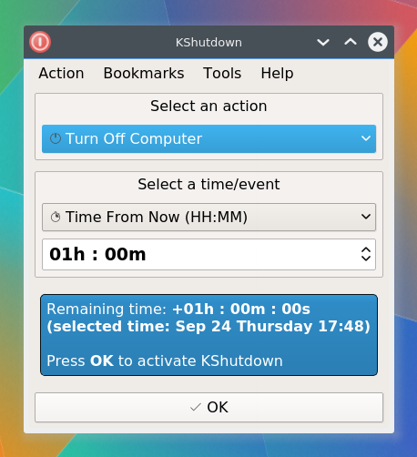 KShutdown / Home | A graphical shutdown for Linux